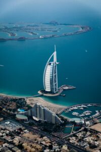 Which beach in Dubai is not crowded